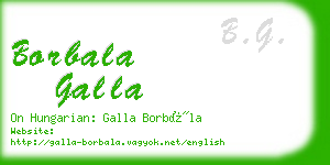 borbala galla business card